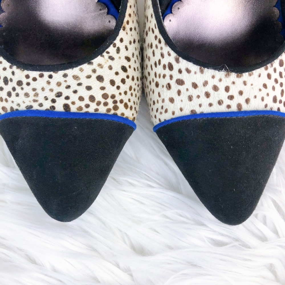 Calf Hair Cap-Toe Heels